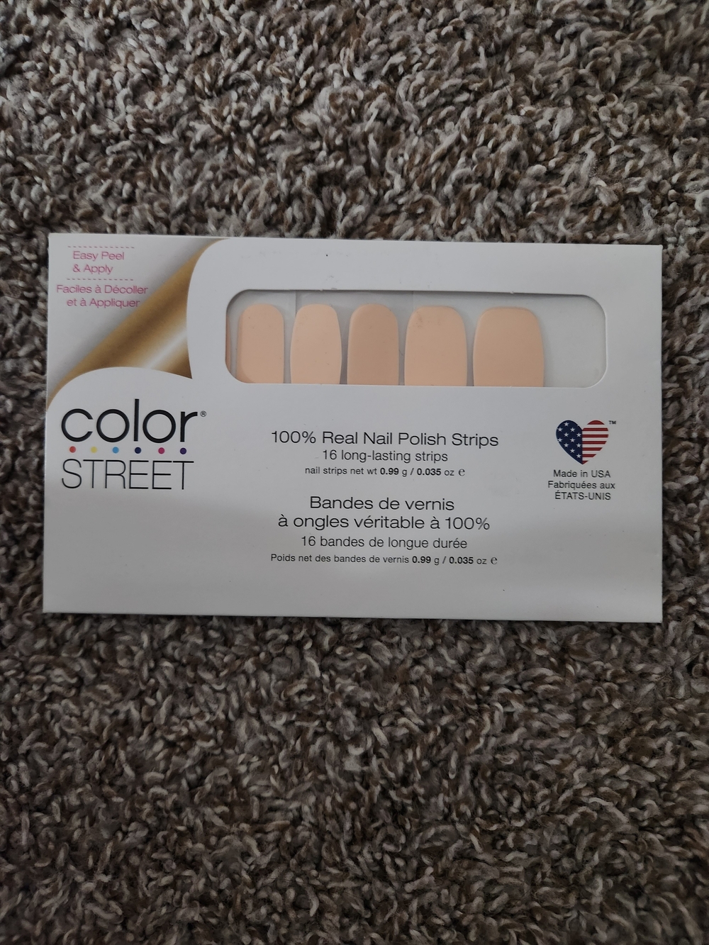 Color Street Soft Peach Beige Nail Polish Strips